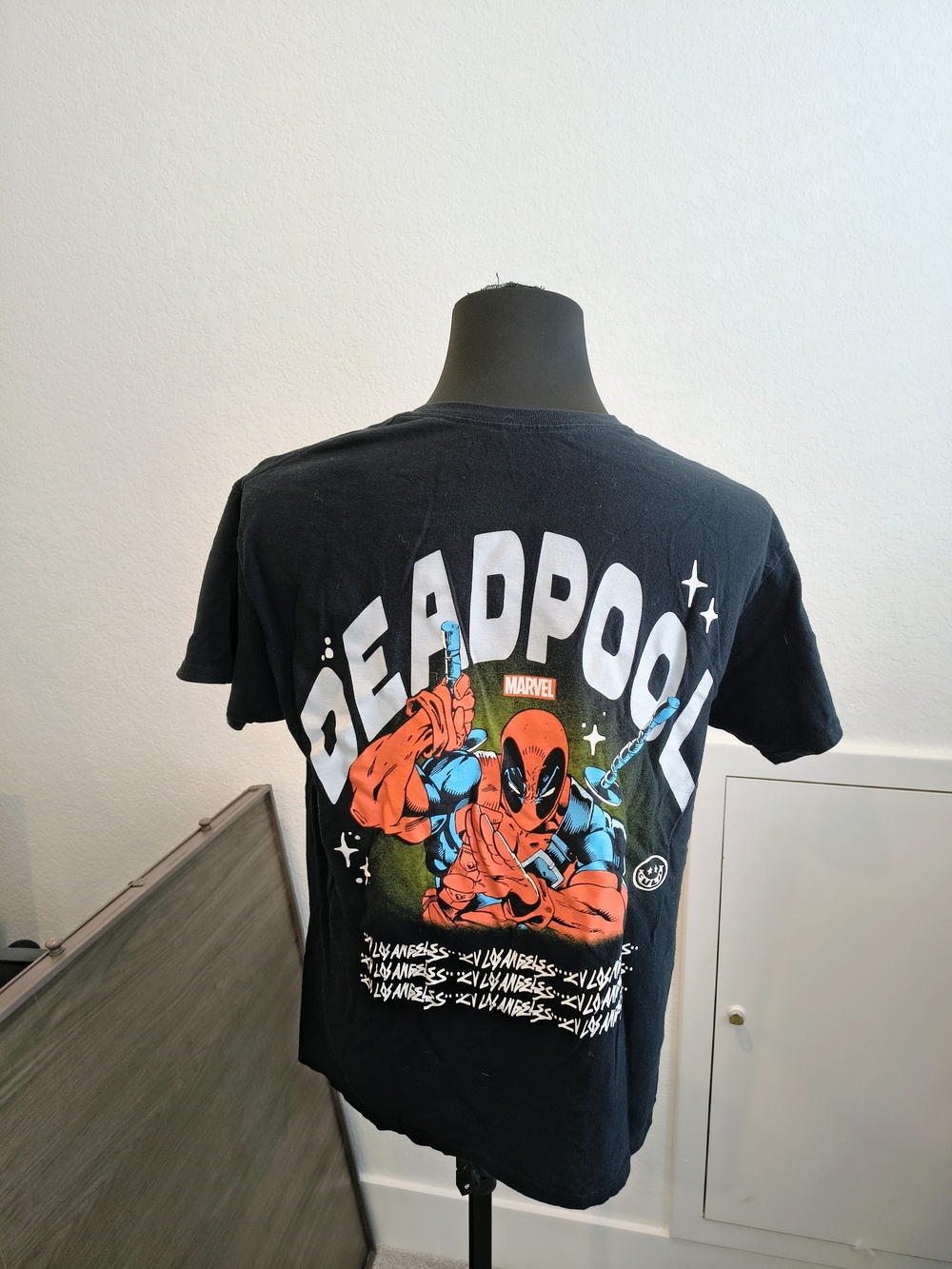 Marvel Deadpool Back Graphic Tee - Black, Red, Blue